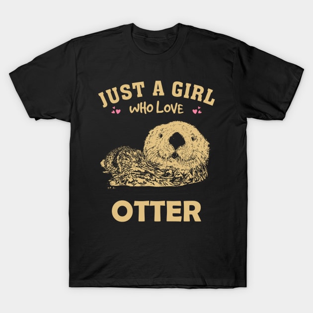 Just A Girl Who Loves Otter Whispers Tee for Wildlife Enthusiasts T-Shirt by Kleurplaten kind